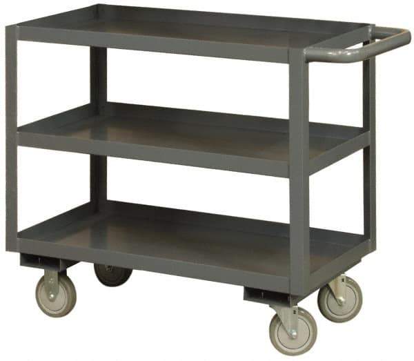 Durham - 1,200 Lb Capacity, 24" Wide x 36" Long x 37-5/8" High Heavy Duty Service Cart - 3 Shelf, Steel - USA Tool & Supply