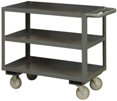 Durham - 1,200 Lb Capacity, 30" Wide x 60" Long x 37-5/8" High Heavy Duty Service Cart - 3 Shelf, Steel - USA Tool & Supply