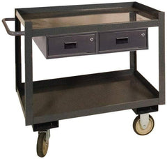 Durham - 1,200 Lb Capacity, 30" Wide x 36" Long x 37-5/8" High Standard Utility Cart - 2 Shelf, Steel - USA Tool & Supply