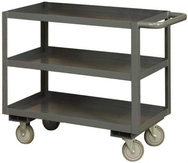 Durham - 3,000 Lb Capacity, 24" Wide x 36" Long x 48" High Heavy Duty Service Cart - 3 Shelf, Steel - USA Tool & Supply