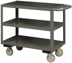 Durham - 3,000 Lb Capacity, 30" Wide x 60" Long x 40" High Heavy Duty Service Cart - 3 Shelf, Steel - USA Tool & Supply