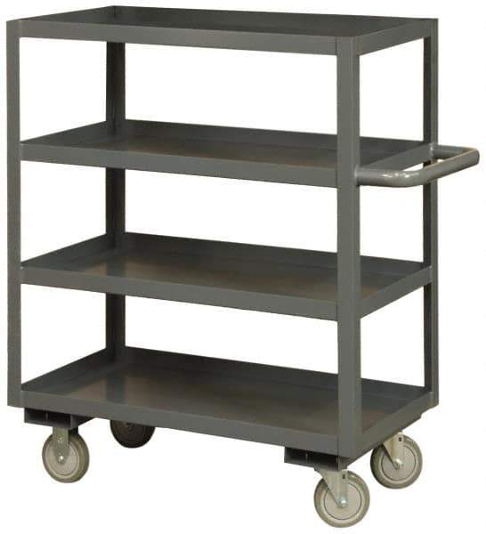 Durham - 3,000 Lb Capacity, 24" Wide x 36" Long x 60" High Heavy Duty Service Cart - 4 Shelf, Steel - USA Tool & Supply