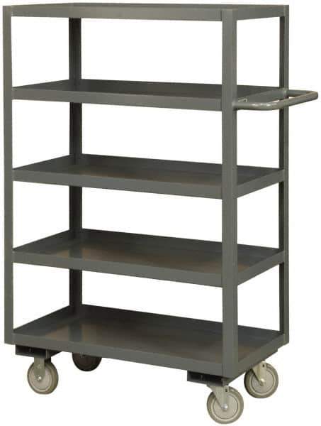 Durham - 3,000 Lb Capacity, 24" Wide x 48" Long x 60" High Heavy Duty Service Cart - 5 Shelf, Steel - USA Tool & Supply