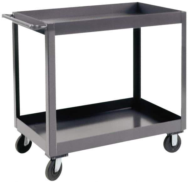 Durham - 1,200 Lb Capacity, 24" Wide x 36" Long x 37-5/8" High Heavy Duty Service Cart - 2 Shelf, Steel - USA Tool & Supply