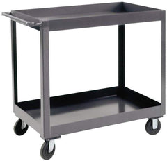 Durham - 1,200 Lb Capacity, 18" Wide x 30" Long x 37-5/8" High Heavy Duty Service Cart - 2 Shelf, Steel - USA Tool & Supply