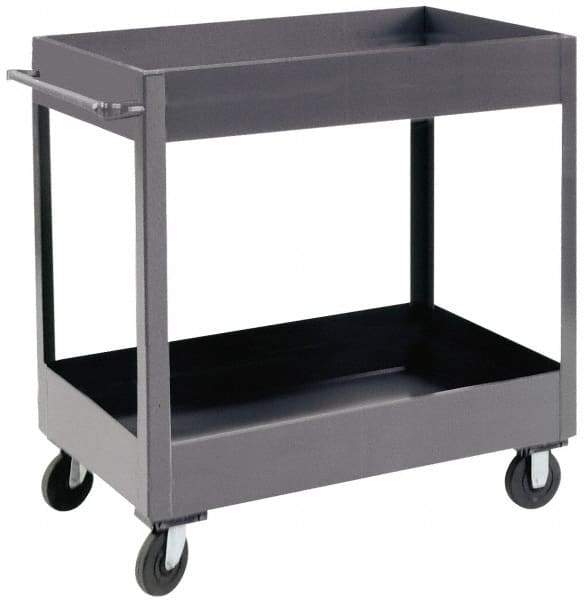Durham - 1,200 Lb Capacity, 18" Wide x 36" Long x 37-5/8" High Heavy Duty Service Cart - 2 Shelf, Steel - USA Tool & Supply