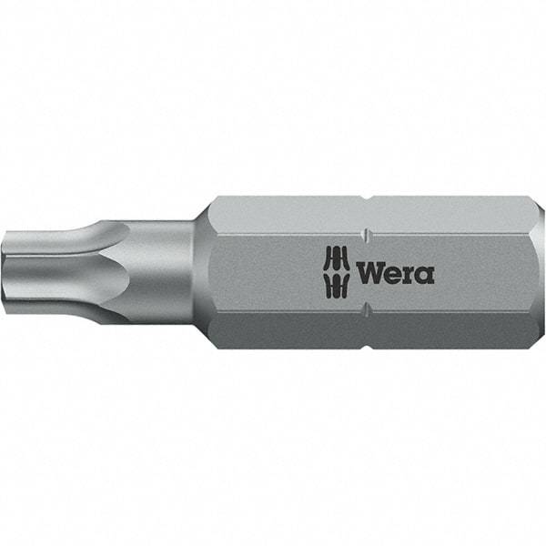 Wera - 1/4" Drive T1 Torx Screwdriver Bit - 1" OAL, Insert Bit - USA Tool & Supply