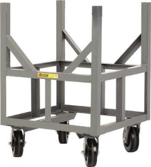 Little Giant - 3,000 Lb Capacity Steel Ergonomic Bar Cradle Truck - Steel Deck, 24" OAW, 24" Platform Length, Phenolic Casters - USA Tool & Supply