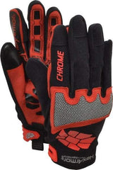 HexArmor - Size L (9), ANSI Cut Lvl A8, Puncture Lvl 2, Synthetic Leather Cut Resistant Gloves - Hook & Loop Cuff, Black/Red, Paired - USA Tool & Supply