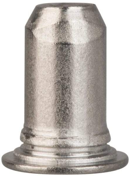 Electro Hardware - 3.02mm Diam x 6mm Long Captive Pilot Pin - A-286 Stainless Steel, Passivated Finish, Straight End - USA Tool & Supply