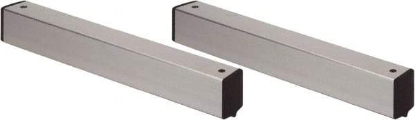 Quantum Storage - 2" Wide, Open Shelving Accessory/Component - Aluminum, Anodized Aluminum Finish, 21" Long, Use with Wire Shelving Units - USA Tool & Supply