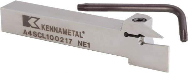 Kennametal - A4SC, Left Hand Cut, 28mm Max Workpc Diam, A4 G0200.. Insert, Indexable Cutoff Toolholder - 14mm Max Depth of Cut, 12mm Shank Width, 12mm Shank Height, 125mm OAL - USA Tool & Supply