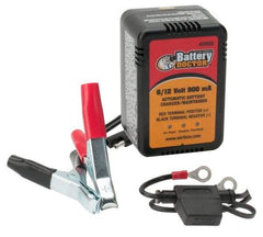 Battery Doctor - 6/12 Volt Automatic Charger/Maintainer - 900 mA - USA Tool & Supply