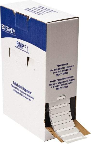 Brady - 1.765" Wide x 240" Long, White Heat Shrinkable Polyolefin Heat Shrink Tubing - For BMP61 Labeling System, BMP71 Label Printer, TLS 2200 Thermal Labeling System, TLS-pc Link Thermal Labeling System - USA Tool & Supply