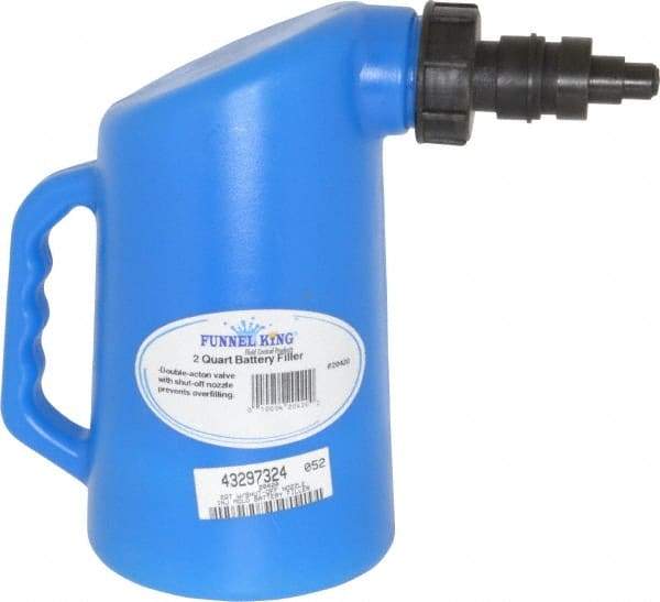 Funnel King - Automotive Battery Filler with Shutoff - 2 Quart Capacity - USA Tool & Supply