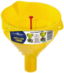 Funnel King - 16 oz Capacity Polypropylene Funnel - 5" Mouth OD, 1" Tip OD, 1-1/4" Straight Spout, Yellow - USA Tool & Supply