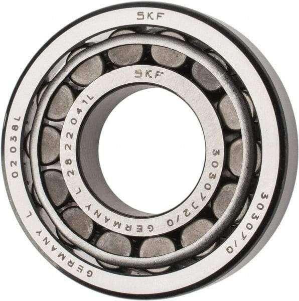 SKF - 35mm Bore Diam, 80mm OD, 22.75mm Wide, Tapered Roller Bearing - 72,100 N Dynamic Load Capacity, 73,500 N Static Load Capacity - USA Tool & Supply