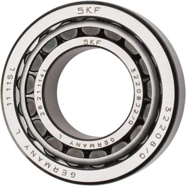 SKF - 40mm Bore Diam, 80mm OD, 24.75mm Wide, Tapered Roller Bearing - 74,800 N Dynamic Load Capacity, 86,500 N Static Load Capacity - USA Tool & Supply