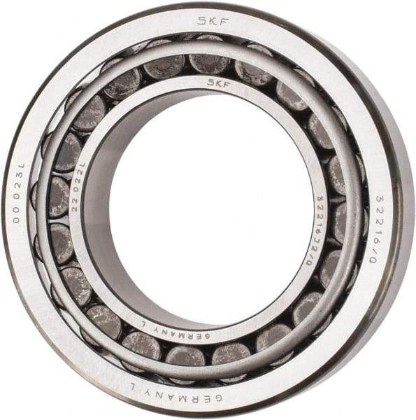 SKF - 80mm Bore Diam, 140mm OD, 35.25mm Wide, Tapered Roller Bearing - 187,000 N Dynamic Load Capacity, 245,000 N Static Load Capacity - USA Tool & Supply