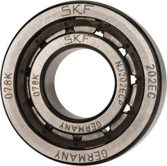 SKF - 15mm Bore Diam, 35mm Outside Diam, 11mm Wide Cylindrical Roller Bearing - 12,500 N Dynamic Capacity, 10,200 Lbs. Static Capacity - USA Tool & Supply