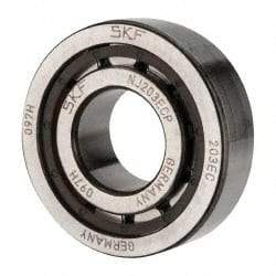 SKF - 17mm Bore Diam, 40mm Outside Diam, 12mm Wide Cylindrical Roller Bearing - 17,200 N Dynamic Capacity, 14,300 Lbs. Static Capacity - USA Tool & Supply