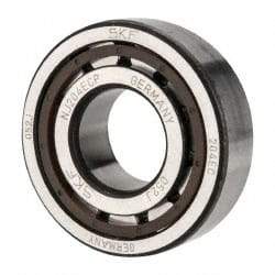 SKF - 20mm Bore Diam, 47mm Outside Diam, 14mm Wide Cylindrical Roller Bearing - 25,100 N Dynamic Capacity, 25,200 Lbs. Static Capacity - USA Tool & Supply