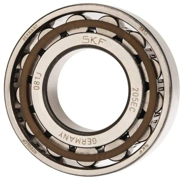 SKF - 25mm Bore Diam, 52mm Outside Diam, 15mm Wide Cylindrical Roller Bearing - 28,600 N Dynamic Capacity, 27,000 Lbs. Static Capacity - USA Tool & Supply