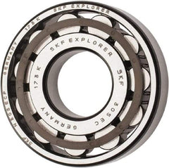 SKF - 25mm Bore Diam, 62mm Outside Diam, 17mm Wide Cylindrical Roller Bearing - 40,200 N Dynamic Capacity, 36,500 Lbs. Static Capacity - USA Tool & Supply