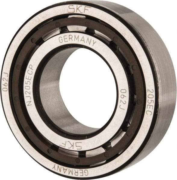 SKF - 25mm Bore Diam, 52mm Outside Diam, 15mm Wide Cylindrical Roller Bearing - 28,600 N Dynamic Capacity, 27,000 Lbs. Static Capacity - USA Tool & Supply