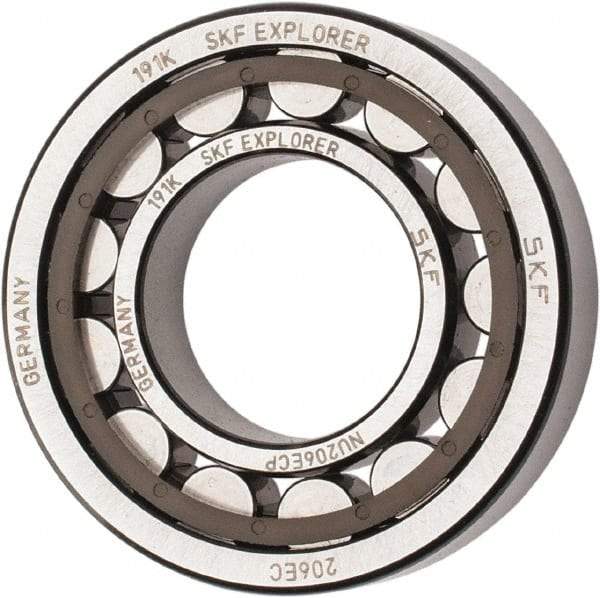 SKF - 30mm Bore Diam, 62mm Outside Diam, 16mm Wide Cylindrical Roller Bearing - 38,000 N Dynamic Capacity, 36,500 Lbs. Static Capacity - USA Tool & Supply