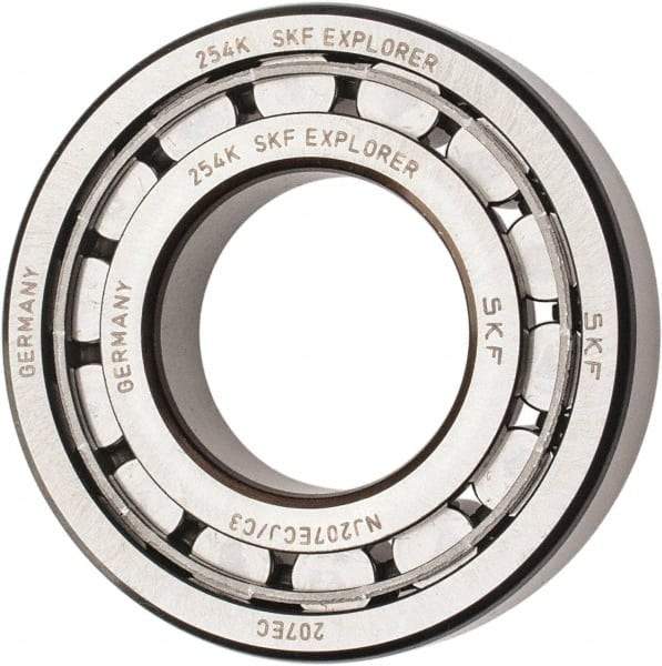 SKF - 35mm Bore Diam, 72mm Outside Diam, 17mm Wide Cylindrical Roller Bearing - 48,400 N Dynamic Capacity, 48,000 Lbs. Static Capacity - USA Tool & Supply