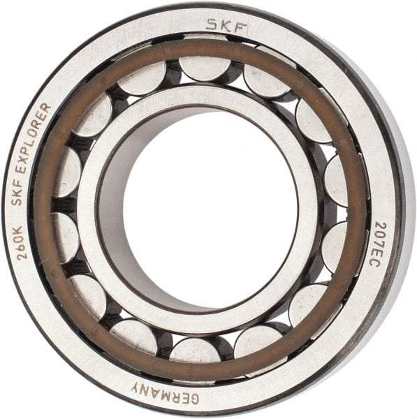 SKF - 35mm Bore Diam, 72mm Outside Diam, 17mm Wide Cylindrical Roller Bearing - 48,400 N Dynamic Capacity, 48,000 Lbs. Static Capacity - USA Tool & Supply