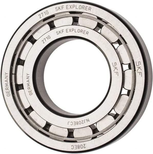 SKF - 40mm Bore Diam, 80mm Outside Diam, 18mm Wide Cylindrical Roller Bearing - 53,900 N Dynamic Capacity, 53,000 Lbs. Static Capacity - USA Tool & Supply