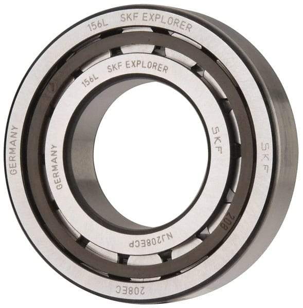 SKF - 40mm Bore Diam, 80mm Outside Diam, 18mm Wide Cylindrical Roller Bearing - 53,900 N Dynamic Capacity, 53,000 Lbs. Static Capacity - USA Tool & Supply