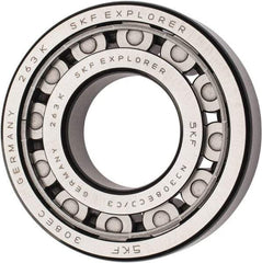 SKF - 40mm Bore Diam, 90mm Outside Diam, 23mm Wide Cylindrical Roller Bearing - 80,900 N Dynamic Capacity, 78,000 Lbs. Static Capacity - USA Tool & Supply