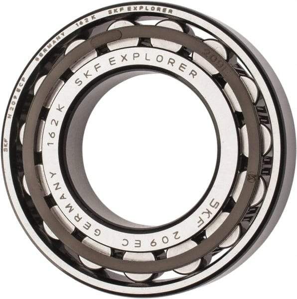 SKF - 45mm Bore Diam, 85mm Outside Diam, 19mm Wide Cylindrical Roller Bearing - 60,500 N Dynamic Capacity, 64,000 Lbs. Static Capacity - USA Tool & Supply