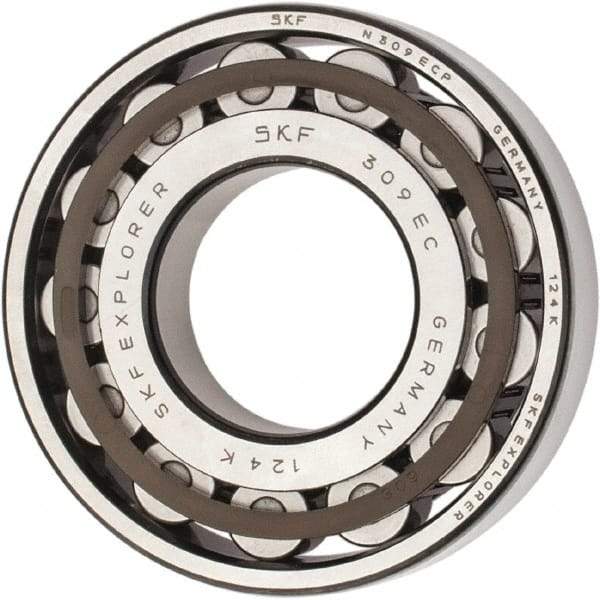 SKF - 45mm Bore Diam, 100mm Outside Diam, 25mm Wide Cylindrical Roller Bearing - 99,000 N Dynamic Capacity, 100,000 Lbs. Static Capacity - USA Tool & Supply