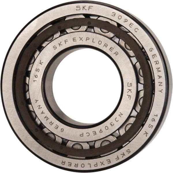 SKF - 45mm Bore Diam, 100mm Outside Diam, 25mm Wide Cylindrical Roller Bearing - 99,000 N Dynamic Capacity, 100,000 Lbs. Static Capacity - USA Tool & Supply