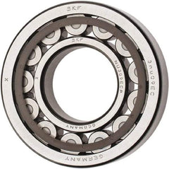 SKF - 45mm Bore Diam, 100mm Outside Diam, 25mm Wide Cylindrical Roller Bearing - 99,000 N Dynamic Capacity, 100,000 Lbs. Static Capacity - USA Tool & Supply