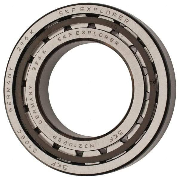 SKF - 50mm Bore Diam, 90mm Outside Diam, 20mm Wide Cylindrical Roller Bearing - 64,400 N Dynamic Capacity, 69,500 Lbs. Static Capacity - USA Tool & Supply