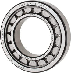 SKF - 55mm Bore Diam, 100mm Outside Diam, 21mm Wide Cylindrical Roller Bearing - 84,200 N Dynamic Capacity, 95,000 Lbs. Static Capacity - USA Tool & Supply