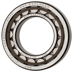 SKF - 55mm Bore Diam, 100mm Outside Diam, 21mm Wide Cylindrical Roller Bearing - 84,200 N Dynamic Capacity, 95,000 Lbs. Static Capacity - USA Tool & Supply