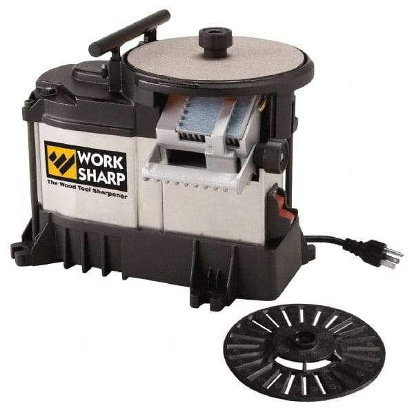 Work Sharp - 2 Inch Wide Tool Compatibility, 5.9055 Inch Wheel Diameter, Straight Cutting Tool Sharpener - 1/5 hp, 115 Voltage - USA Tool & Supply