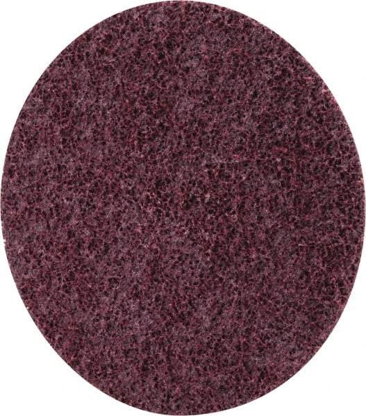 3M - 5" Coarse Grade Ceramic Deburring Disc - Quick Change Connection, Maroon, 12,000 Max RPM - USA Tool & Supply