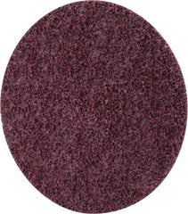 3M - 5" Coarse Grade Ceramic Deburring Disc - Quick Change Connection, Maroon, 12,000 Max RPM - USA Tool & Supply
