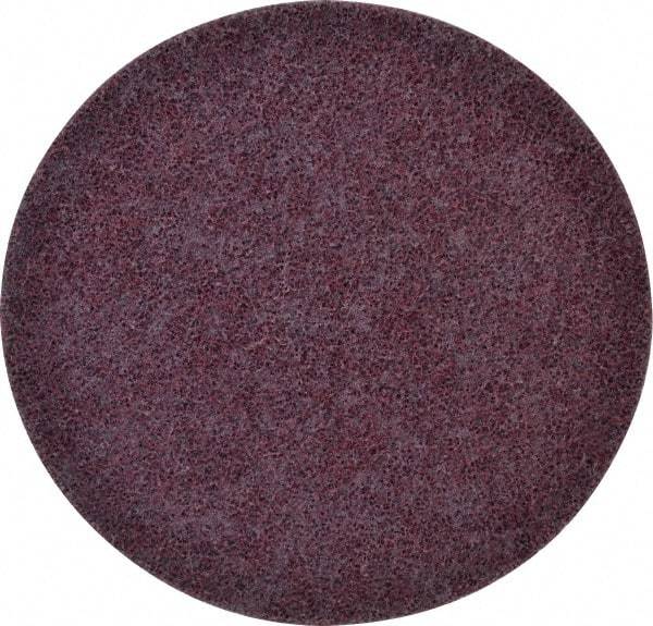 3M - 7" Coarse Grade Ceramic Deburring Disc - Quick Change Connection, Maroon, 8,600 Max RPM - USA Tool & Supply