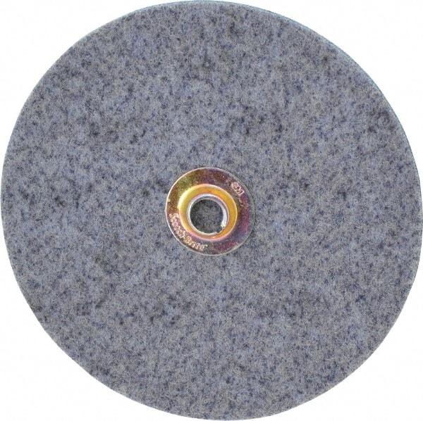 3M - 7" Coarse Grade Ceramic Deburring Disc - Quick Change Connection, Blue, 8,600 Max RPM - USA Tool & Supply
