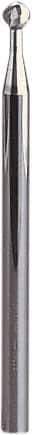Seco - 3mm Diam, 2.3mm LOC, 2 Flute Solid Carbide Ball End Mill - HEMI Finish, Single End, 60mm OAL, 3mm Shank Diam, Spiral Flute - USA Tool & Supply