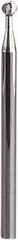 Seco - 12mm Diam, 9.4mm LOC, 2 Flute Solid Carbide Ball End Mill - HEMI Finish, Single End, 125mm OAL, 12mm Shank Diam, Spiral Flute - USA Tool & Supply