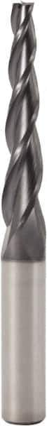 Seco - 3° Taper Angle per Side, 1.5mm Small End Diam, 6mm LOC, Solid Carbide 2 Flute Tapered Square End Mill - 50mm OAL, 4mm Shank Diam, Spiral Flute, 40° Helix - USA Tool & Supply